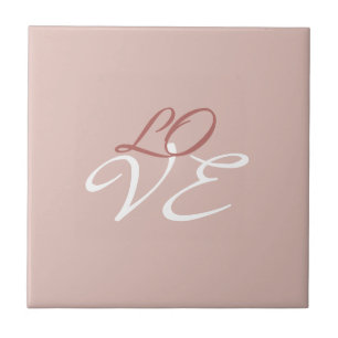 Carreau Love Rose Gold Color Calligraphy Script
