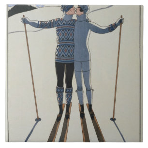 Carreau <Lovers in the Snow> par Georges Barbier