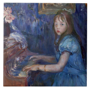 Carreau Lucie Léon au piano (par Berthe Morisot)