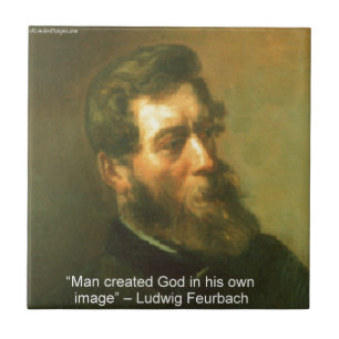 Carreau Ludwig Feuerbach & L'homme a créé Dieu