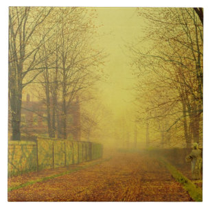 Carreau Lueur de soirée de John Atkinson Grimshaw ,