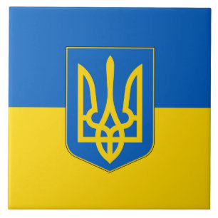 Carreau L'Ukraine drapeau sur carrelage