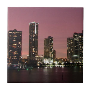 Carreau Lumière de coucher du soleil au-dessus de Miami