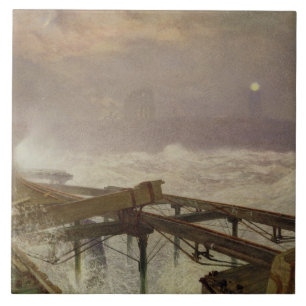 Carreau Lumières bleues, pilier de Teignemouth - allumage