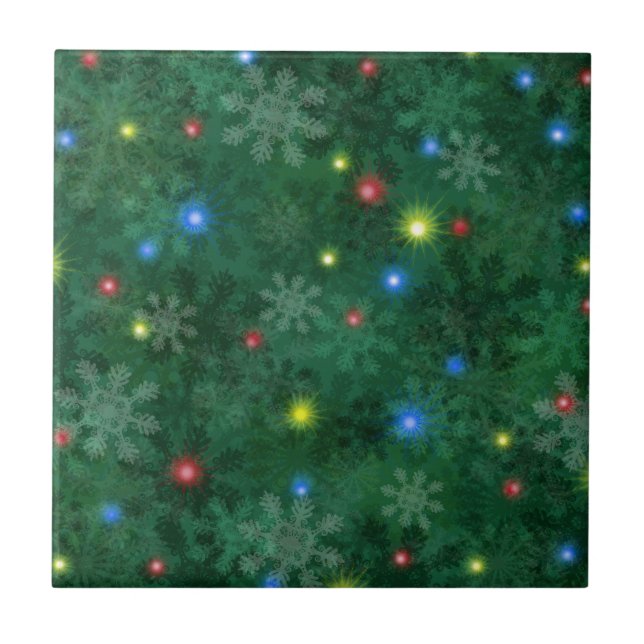 Carreau Lumières de neige de Noël (Devant)