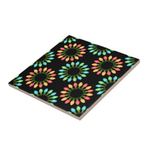 Carreau Lumières de Noël en cercles colorés
