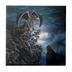 Carreau Lune de loup - Loup avec Golem