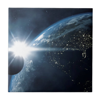 Carreau lune et soleil de la terre