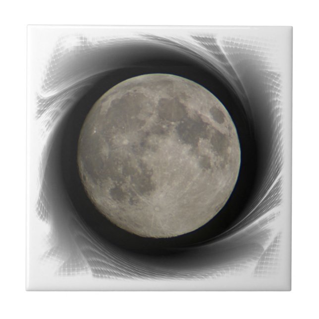 Carreau Lune, la lune, la luna, the moon fliese (Devant)