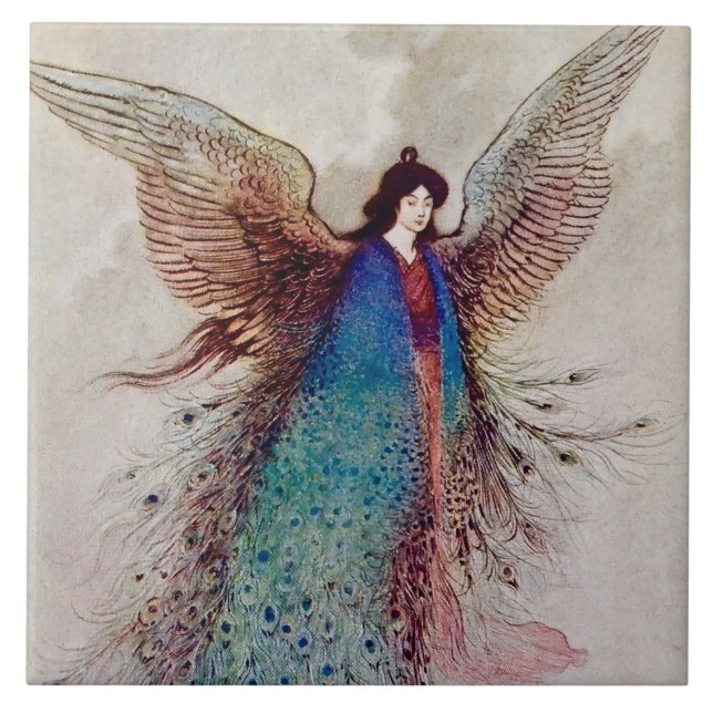 Carreau “Lune Maiden” Art de Fée par Warwick Goble (Devant)