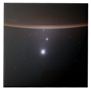 Carreau Lune, Vénus, Jupiter et Terre (ISS) (NASA) (Espace