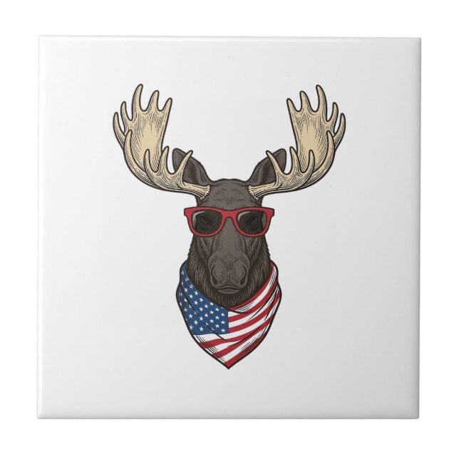 Carreau Lunettes de soleil de l'élan patriotique Conceptio (Devant)