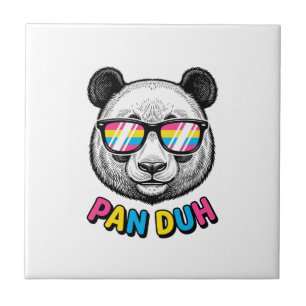 Carreau Lunettes de soleil de Panda drôle Vintage Gravure