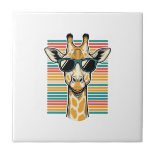 Carreau Lunettes de soleil girafe vintage vecteur rayure r