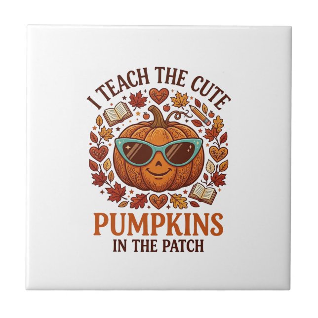 Carreau Lunettes de soleil Halloween Patch Citrouilles Mig (Devant)