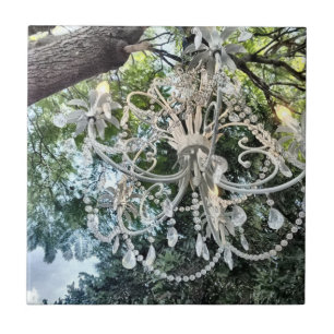 Carreau Lustre Chic en cristal blanc