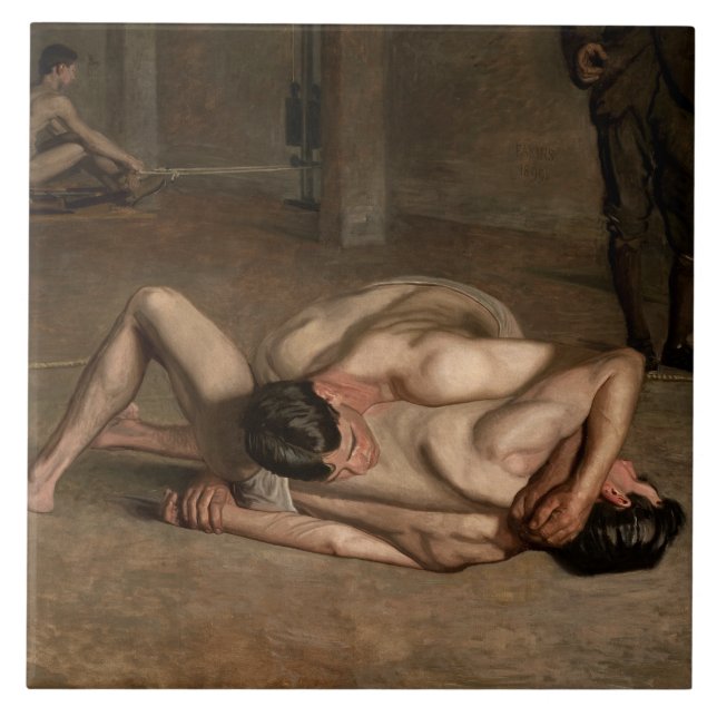 Carreau Lutteurs (par Thomas Eakins) (Devant)