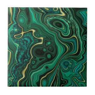 Carreau Luxe Glam Green Colorful Abstrait Motif