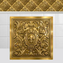 Luxueux Antique Or Lys Fleur de Lys Régence França