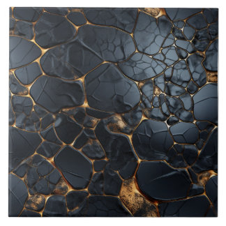 Carreau Luxueux Black and Gold Abstrait