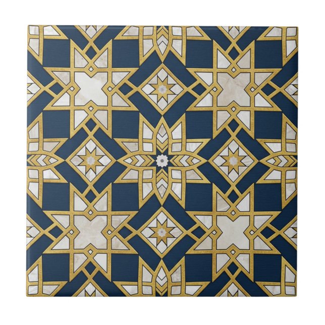 Carreau Luxury Moroccan Zellige Mosaic Seamless Pattern (Devant)
