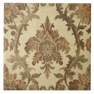 Carreau Luxury Vintage British Antique Beige Floral