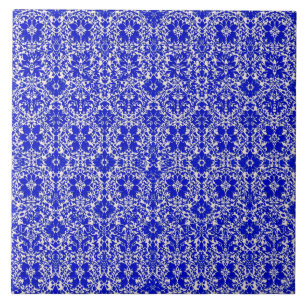 Carreau Luxury Vintage Islamic Geometric Royal Navy Blue 
