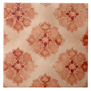 Carreau Luxury Vintage Islamic Geometric Sand Terracotta 