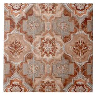 Carreau Luxury Vintage Islamic Geometric Sand Terracotta 