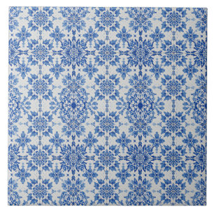 Carreau Luxury Vintage Moroccan Zellige Classic Blue White