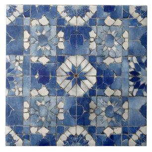 Carreau Luxury Vintage Moroccan Zellige Classic Blue White