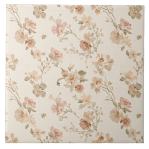 Carreau Luxury Vintage Victorian Soft Neutral Ivory Blush