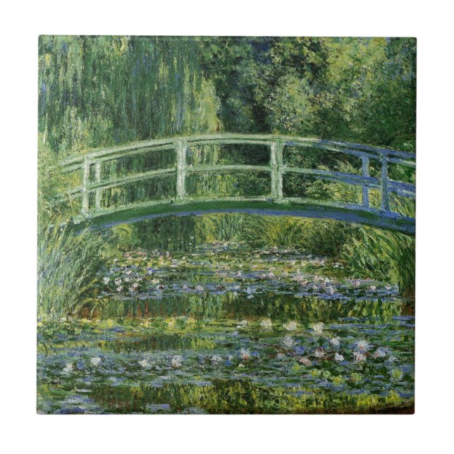 Carreau Lys à eau Claude Monet et pont japonais (Devant)