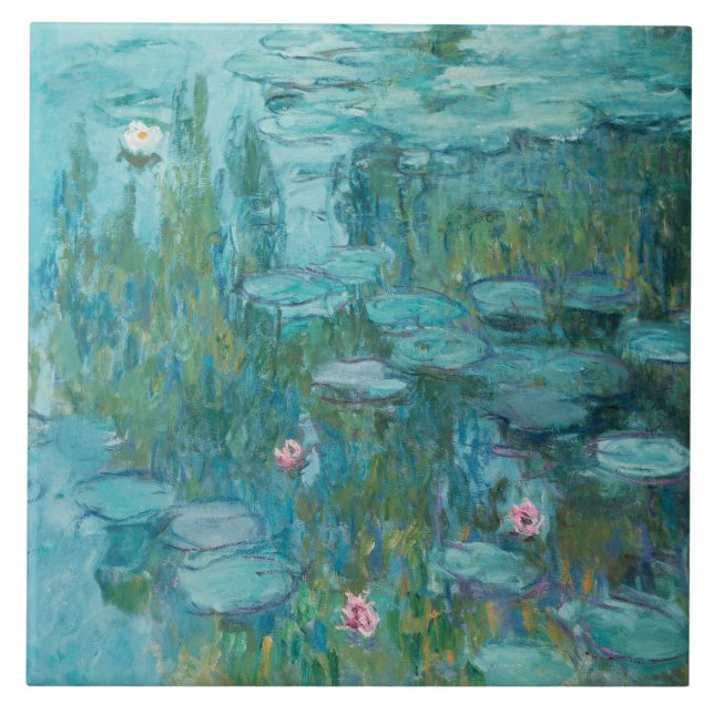 Carreau Lys d'eau (par Claude Monet, 1915) (Devant)
