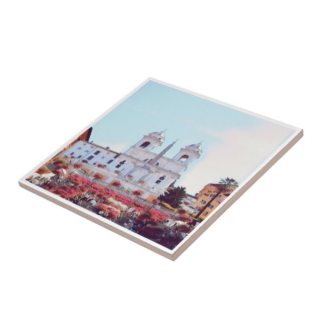 Carreau LZO007 PIAZZA DI SPAGNA, ROME, Italie, (Côté)