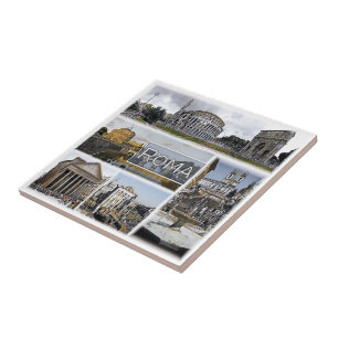 Carreau LZO012 ROME, Colisée, Panthéon,