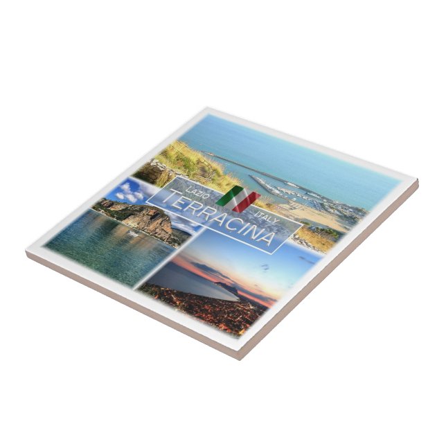 Carreau LZO029 TERRACINA, Mosaïque, Latium, Italie, (Côté)