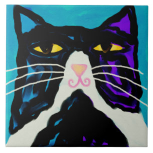Carreau M. Big Stuff Peinture Abstraite de chats