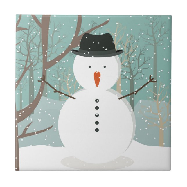 Carreau M. Winter Snowman (Devant)
