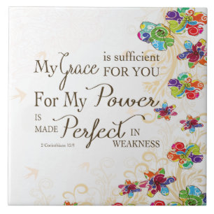 Carreau Ma grâce est suffisante