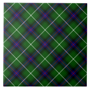 Carreau MacDonald tartan bleu vert plaid