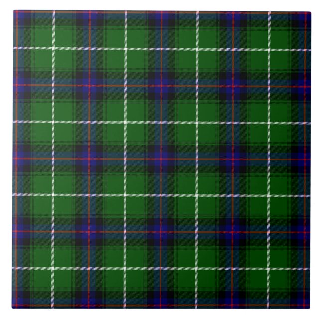 Carreau MacDonald tartan bleu vert plaid (Devant)