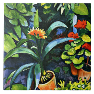 Carreau Macke - Fleurs dans le jardin