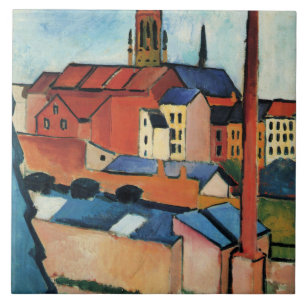Carreau Macke - St. Mary's avec Maisons et Chimney (Bonn)