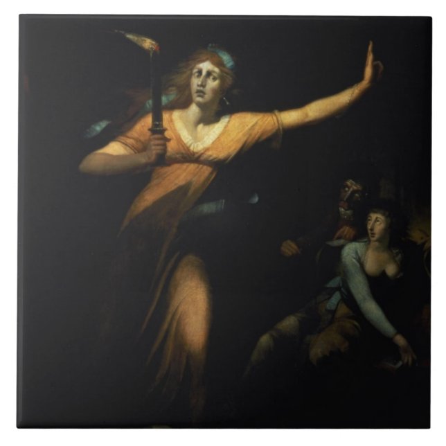 Carreau Madame Macbeth Sleepwalking, 1783 (huile sur la (Devant)