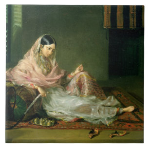 Carreau Madame musulmane Reclining, 1789 (huile sur la