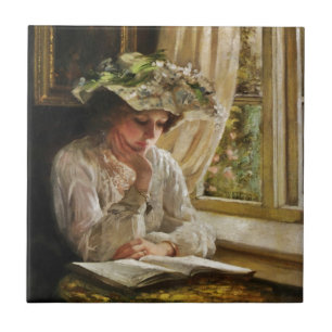 Carreau Madame Reading par une fenêtre