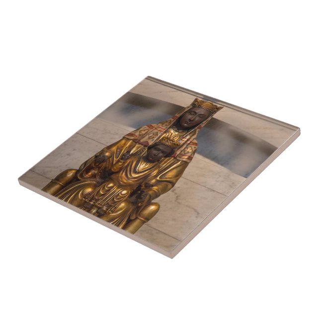 Carreau Madonna de Montserrat Black Madonna Espagne (Côté)