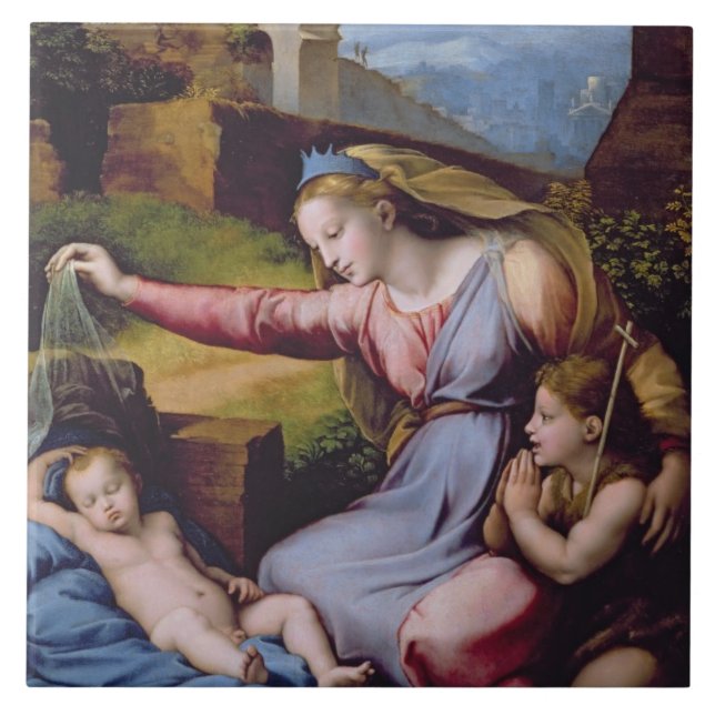 Carreau Madonna du diadème bleu ou Madonna de t (Devant)