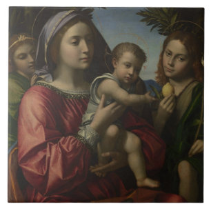 CARREAU MADONNA ET ENFANT